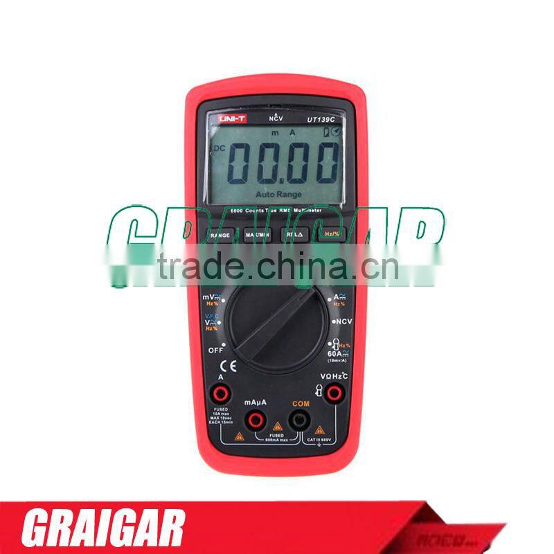 True RMS Digital Multimeters UNI-T UT139C AC DC Voltage and Current Auto Range Handheld multimeter