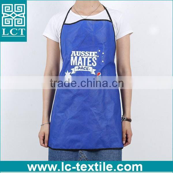 cheap full front printed disposable non woven apron for promotional