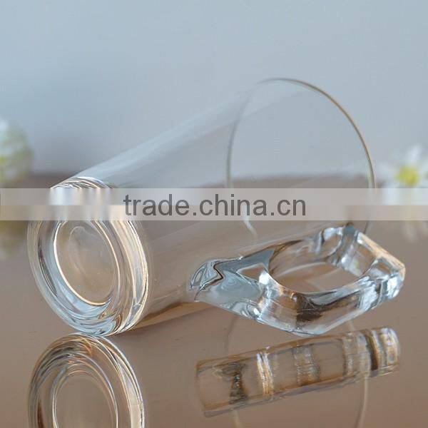 250ml clear coffee cup with handle glass mug for sale