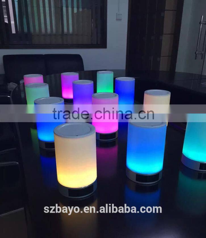 2016 New Arrival Romantic Lighting Bluetooth Speaker with Smart Alarm Clock