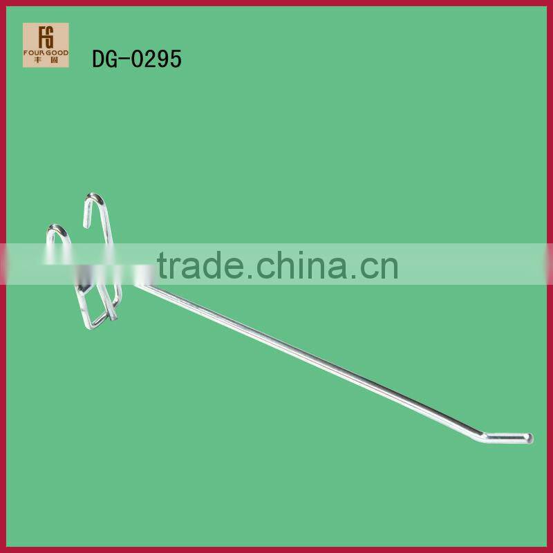 Metal chrome waterfall display hook for slatwall system