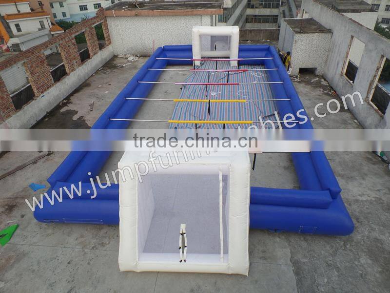 cheap football field,PVC human foosball,commercial inflatable soccer pitch for babyfoot