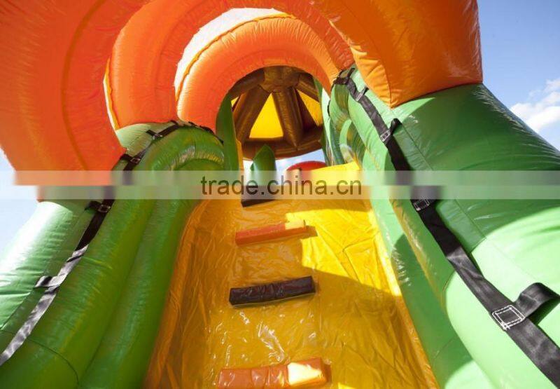 2016 newest inflatable water or dry slide with two climbs and 2 slidings