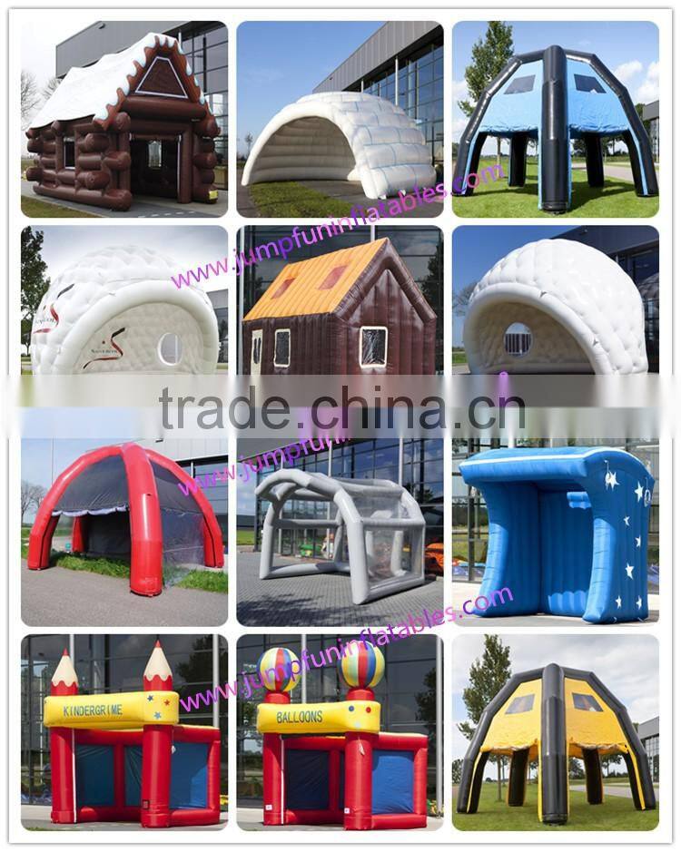 Wooden House style inflatable tent, inflatable log cabin tent for custom size