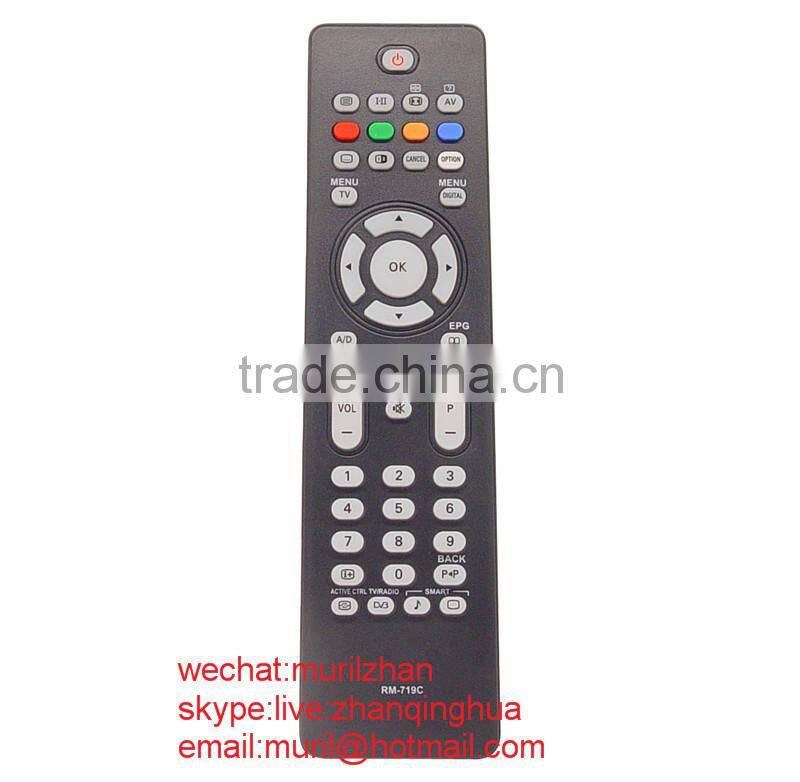High Quality Black 43 Keys RM-719C led/lcd remote control for Philipss
