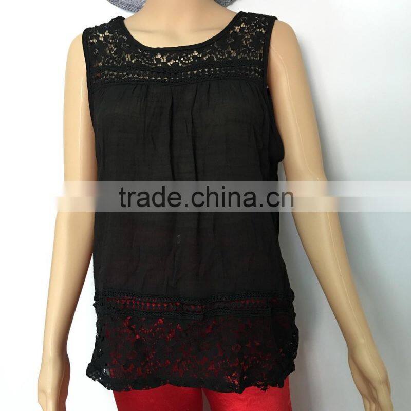 ladies lace tank top women lace vest girl's sleeveless garment girl's tank top sleeveless tops