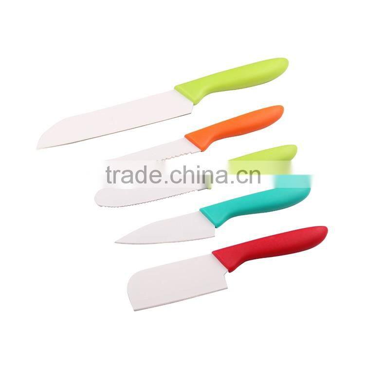 New Non-stick Chef Knife with Kitchen Acrylic Block Kitchen 5PCS Knife set