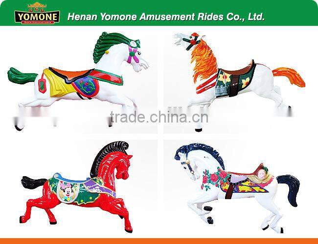 Alibaba china supplier new products amusement carousel ride games kidde swing horse ride playground equipment for sale