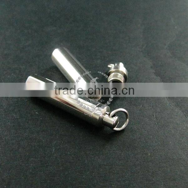 7x36mm 316L stainless steel perfume tube box screw top wish vial pendant charm DIY jewelry supplies 1820250