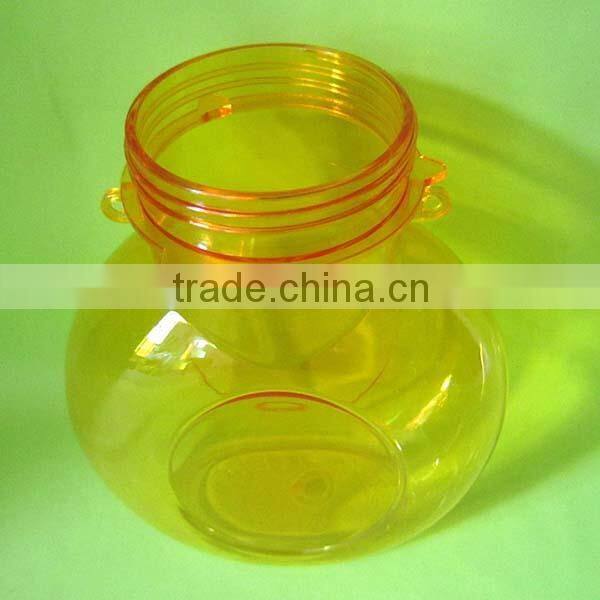 PCTG Trian BPA Free Material Fruit Beverage Plastic Juice Bottle With Twin Neck