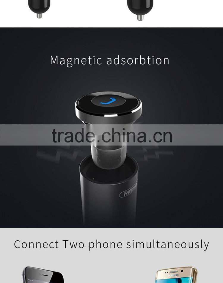 Remax dual usb 2.1A car charger bluetooth headphone