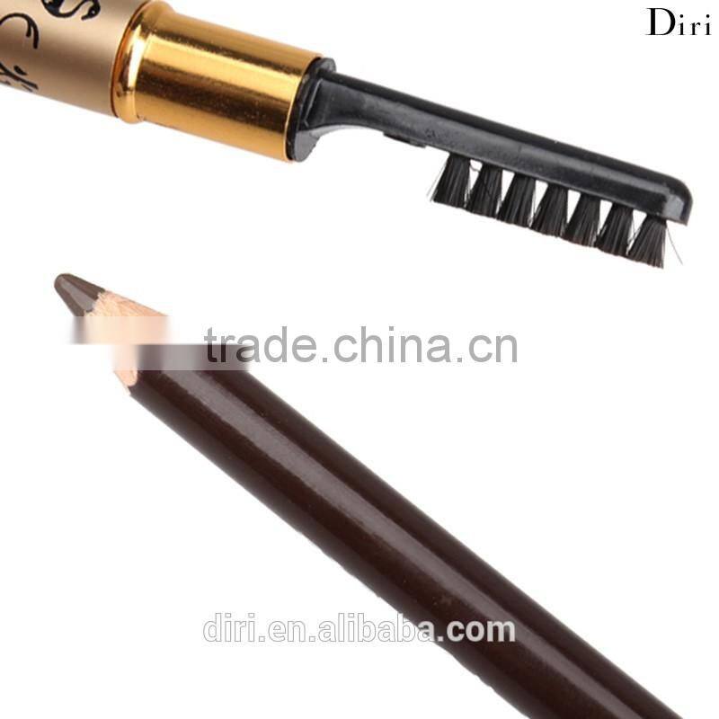 Luxury golden two sides eyebrow pencil with brush