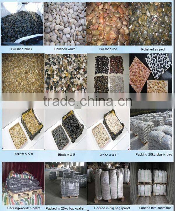 black decorative polished river pebble stone /landsacping pebble stone