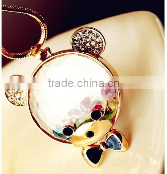 2014 Fashion Trend Elegant Bear Pendant Necklace Little