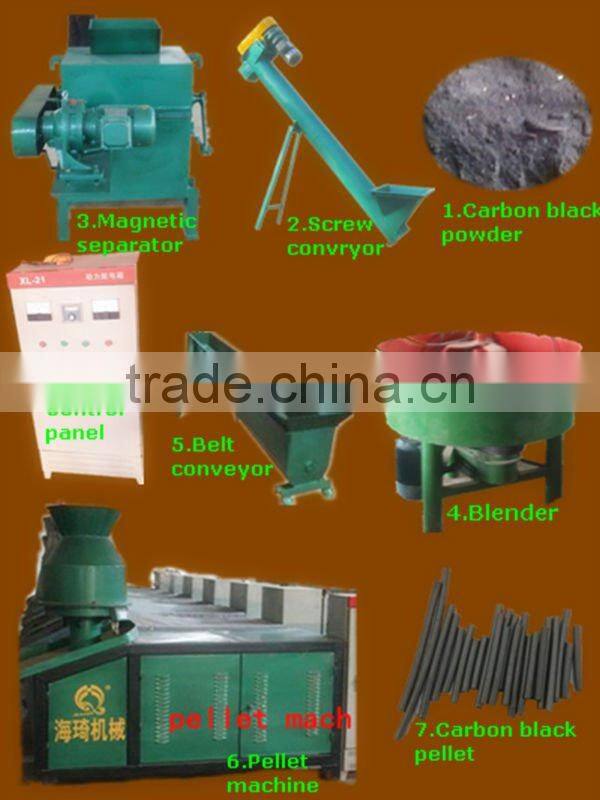 environmental carbon black pellet machine for waste tyre plant