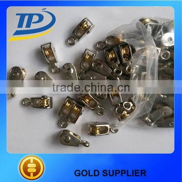 High Quality Zinc Alloy Small Fixed Single Metal Pulley and Double Pulley