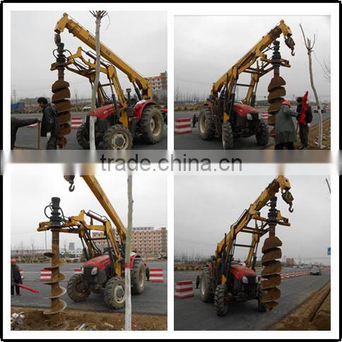 2016 HOT SALE hydraulic earth auger/hole digging machine/ground hole drilling machines
