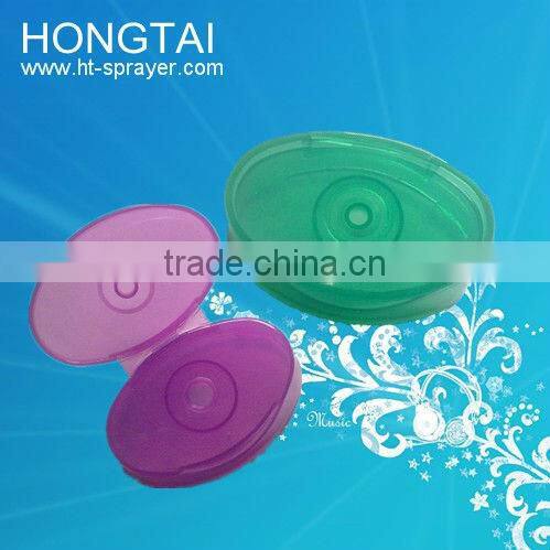 cosmetic bottle packaging with silver flip top cap 24/410