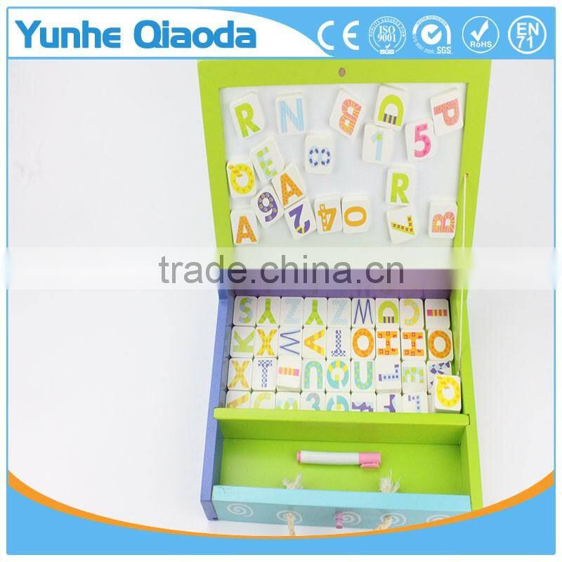 Early Learning wooden alphabet teaching magnetic wooden box