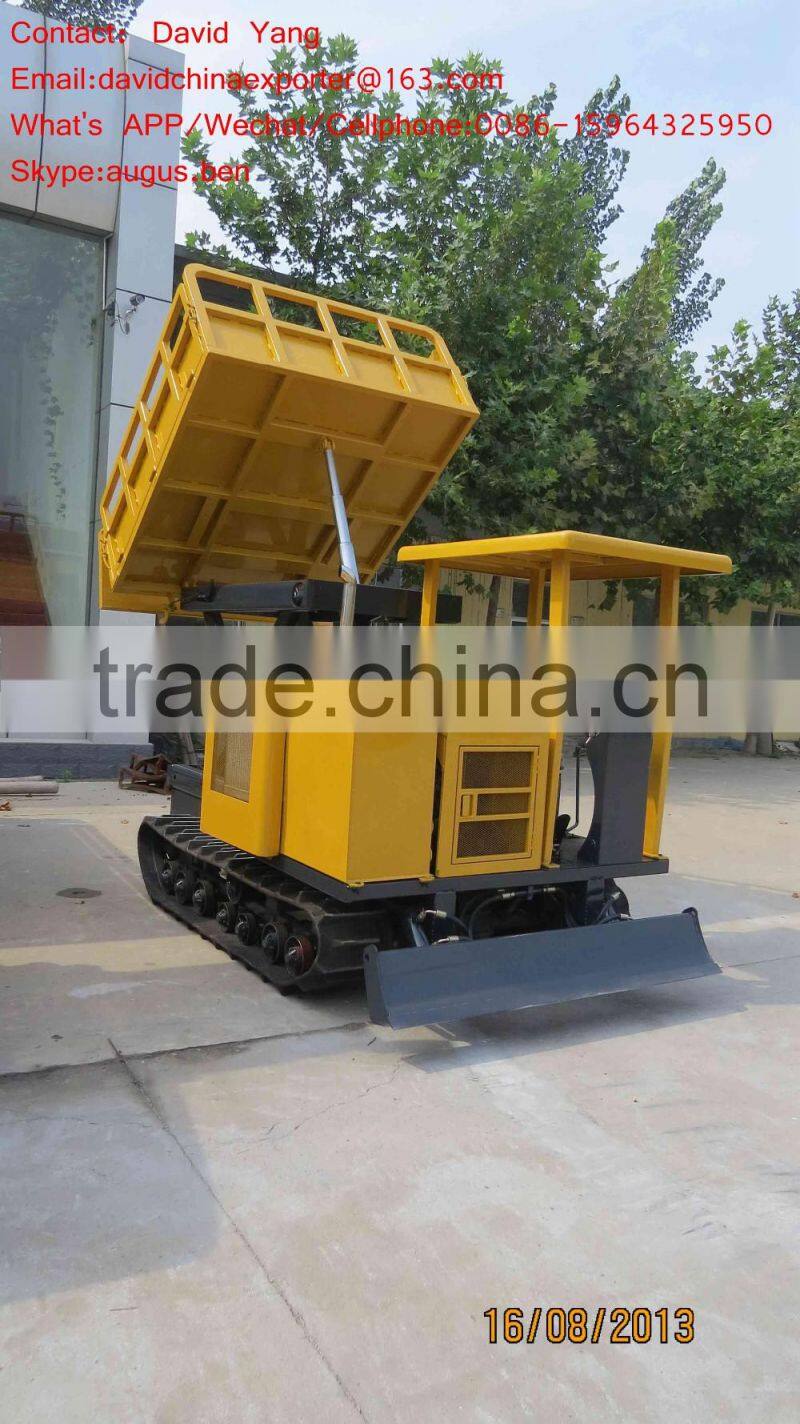 full rubber track dumper loading palm in Indoneisa/rubber track