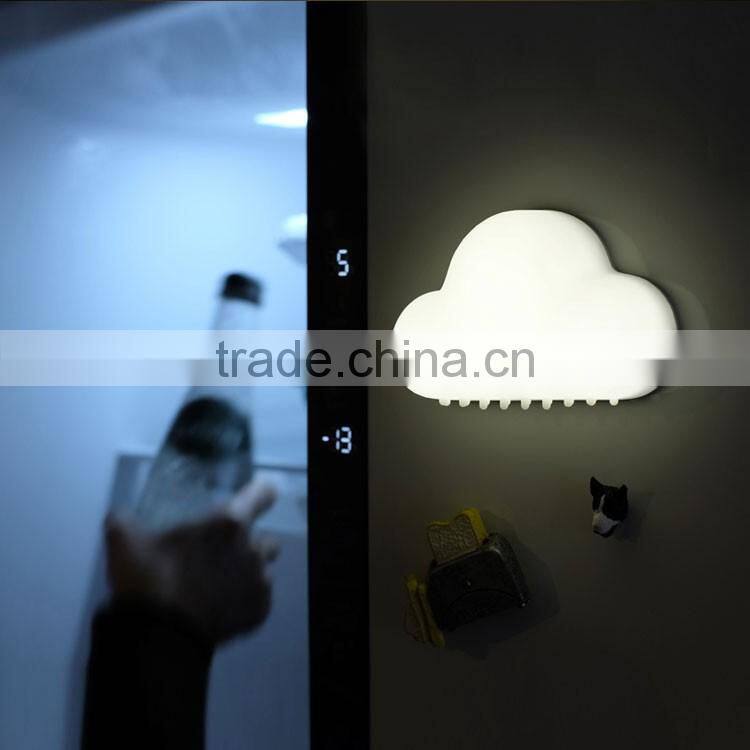 Promotion White Kids Baby Bed Living room Hallway sound sensor voice control USB LED cloud Lamp Night Light