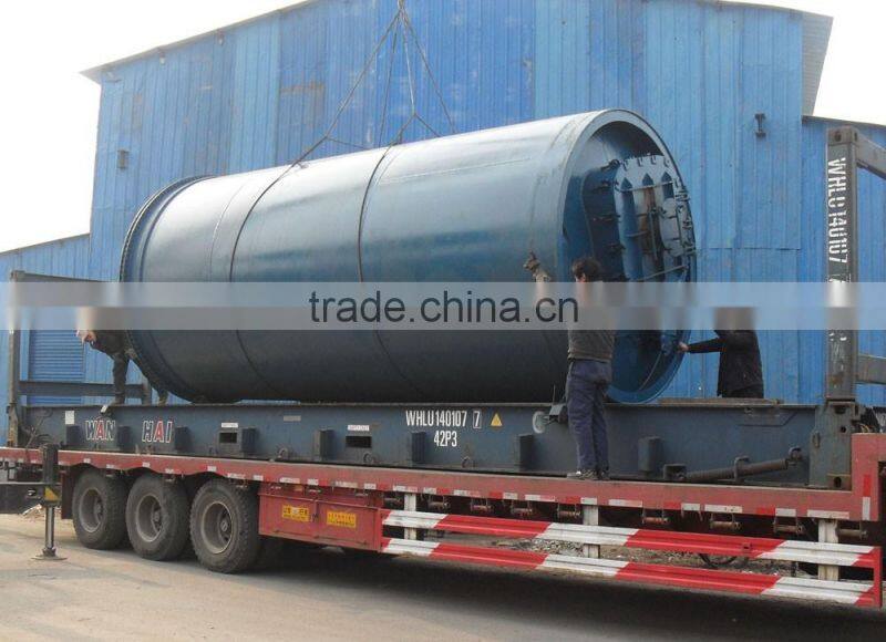 15 tons waste tire recycling pyrolysis system without polluted emission