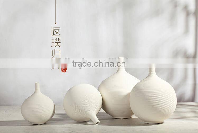 Modern decoration white ceramic & porcelain vases