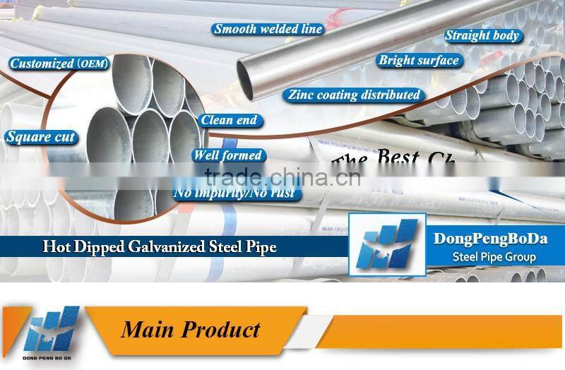 China big factory 48.3*3.5 hot dip galvanized round steel pipes