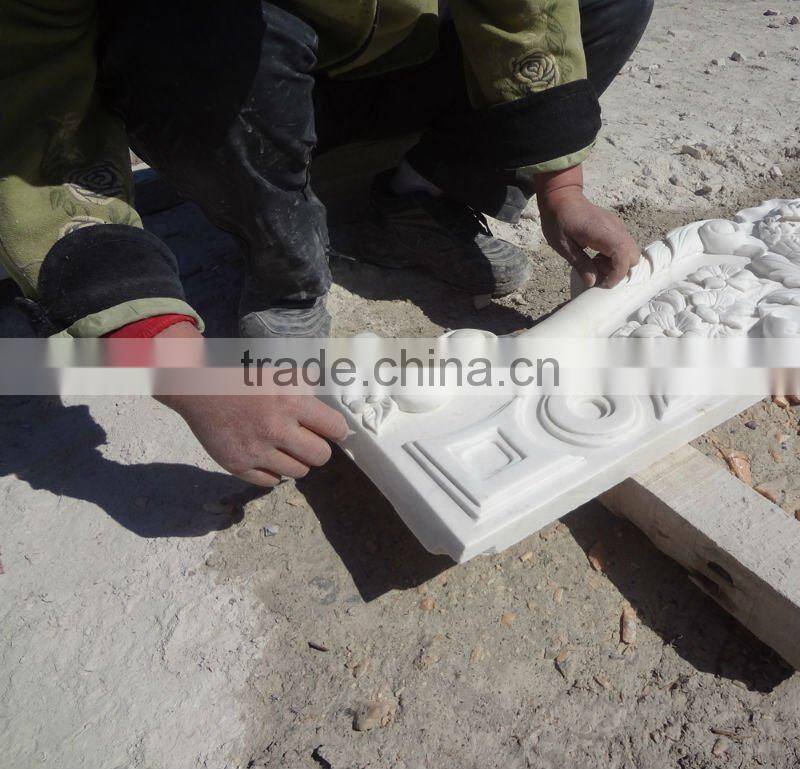 Decorative Marble Stone Girl Statue With Flower