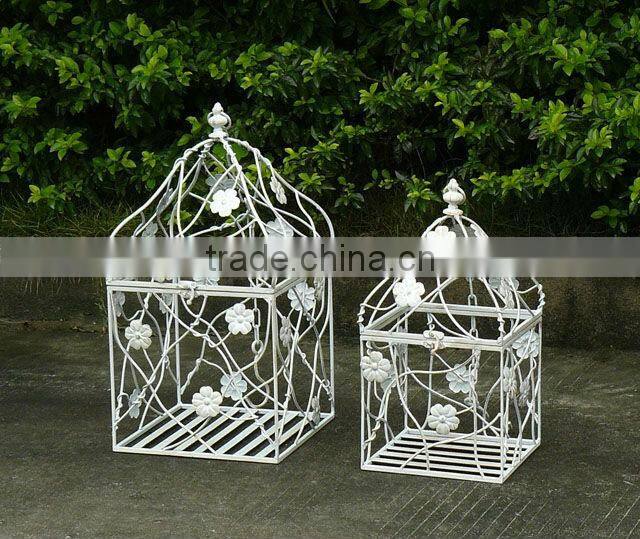 Light Weight Antirust Vintage Handing Decorative Metal Birdcages