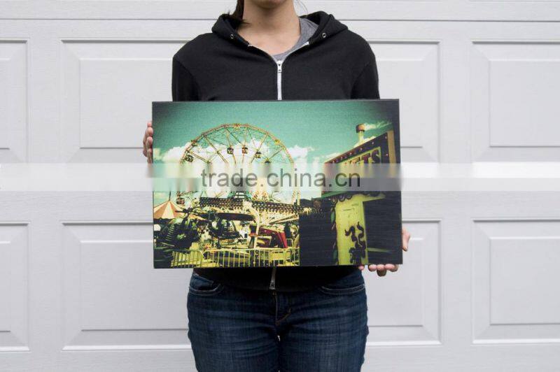 Personalized Wooden Digital UV printing on Wood Block Wooden Painting MDF Poster Solid Wood Advertising Sign Printing Plate