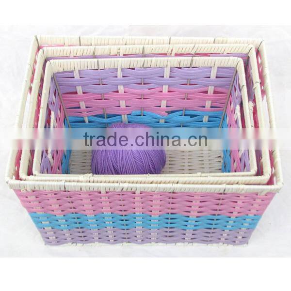 Handmade poly rattan Laundry basket