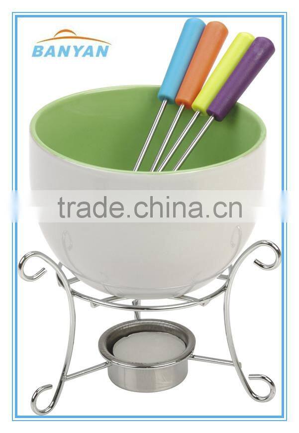 mini fondue set, stainless steel fondue set, ceramic fondue set, cheese fondue set,