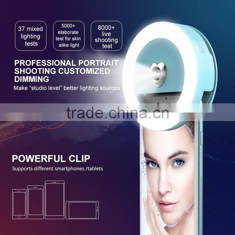 Selife Ring Light Moisturizer 32 LED Beauty Sefie Flash Light Warm Cold Soft Light Humidifier Rechargeable for Skin Humidifier