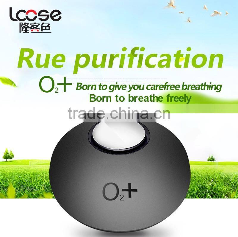 Newest original design hot selling high quality O2+ car air purifier mini air purifier