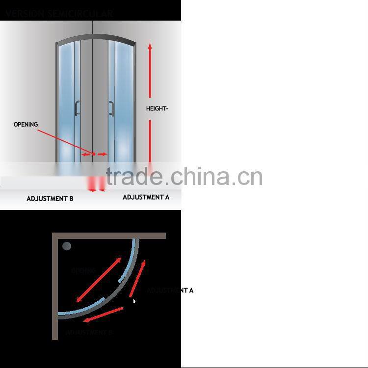 polished profile prefabricated small shower enclosures