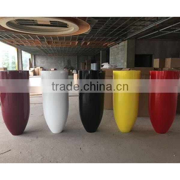 FO-205 Big stylish fiberglass flower pot for decor