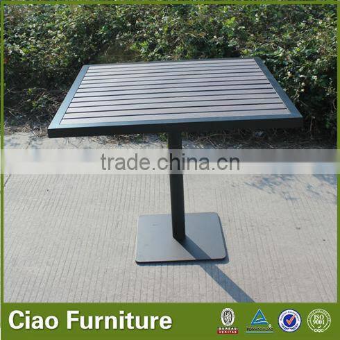 Square sample Ps- wood on top outdoor dining table