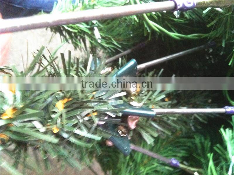 Home garden edging decorative 7.5ft Height 700 pcs of pine tips artificial green plastic LED lights christmas trees ESDS11 1705