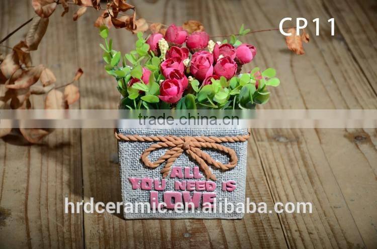 popular envoirmental cement decorative plant pots indoor
