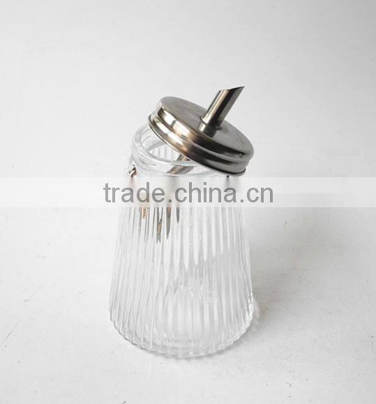 kitchenware glass condiment flavour container with tube cap