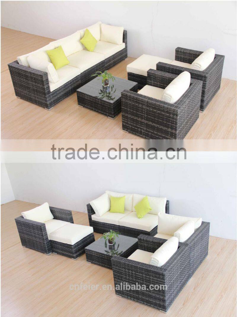 new design A6219SF rattan sofa set 2015