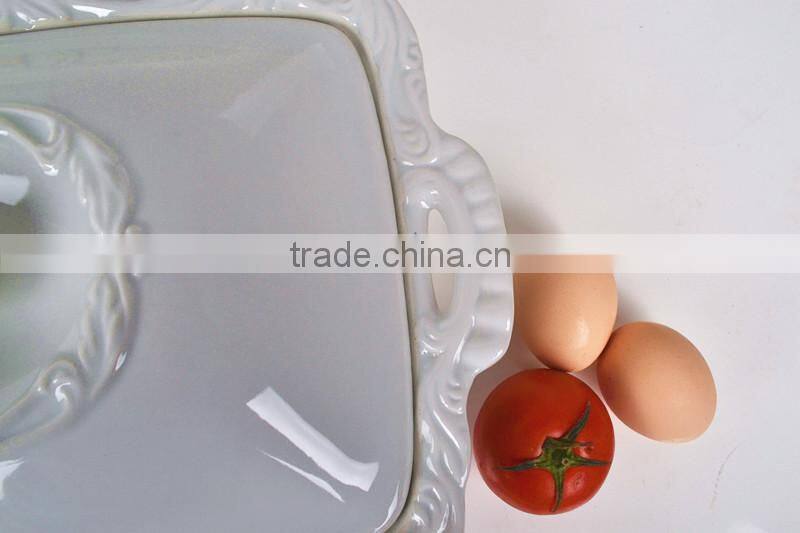 14.5" Square porcelain baking tray