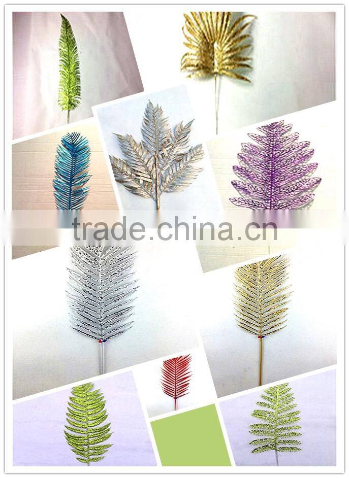 Christmas tree decoration palm tree pick wholesale artificial palm leaves