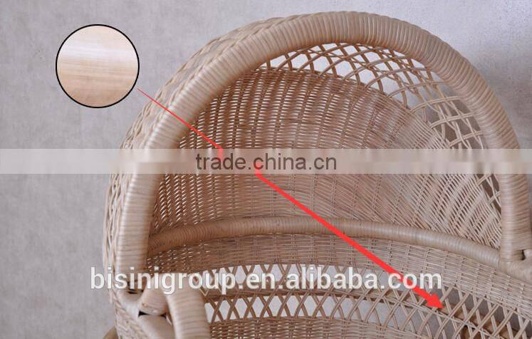 Bisini new arrival nature rattan color new born baby bed, white lace wicker baby crib - BF07-70352