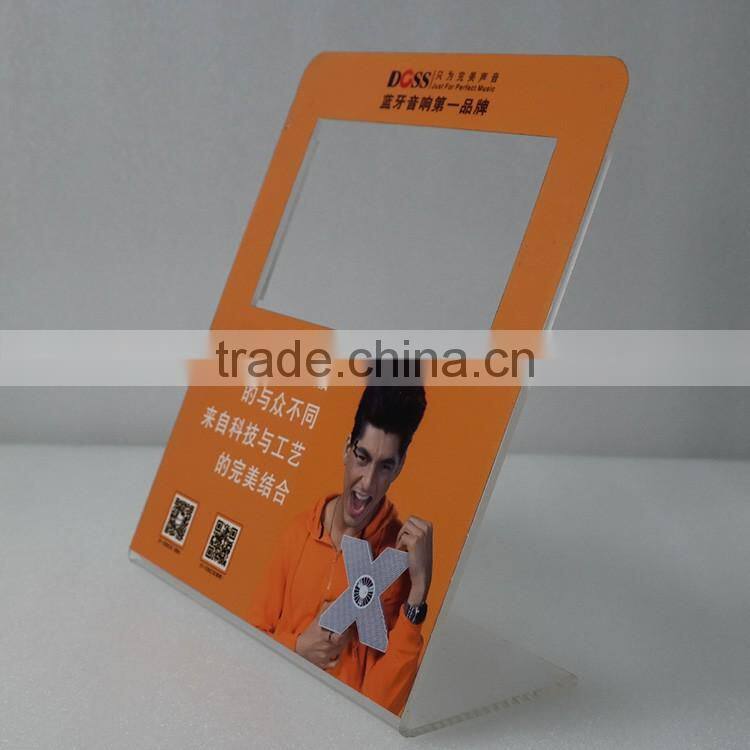 T shape acrylic sign holder