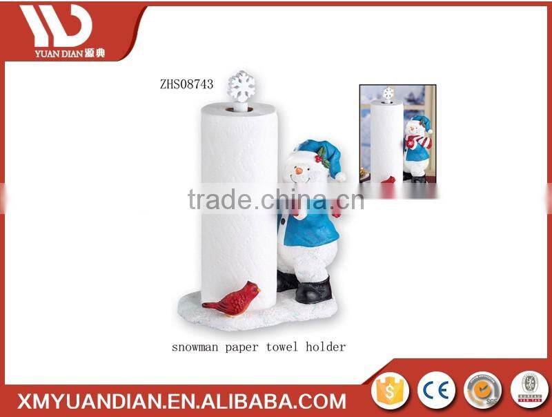 Christmas polyresin snowman design Tissue holder