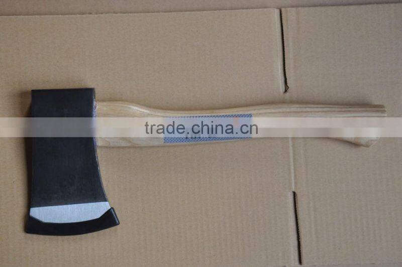 Forged felling axe with wooden handle A601