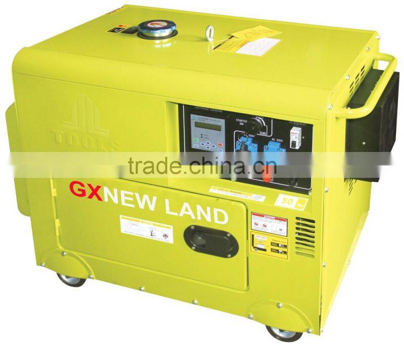 188FA/5.5kw air-cooled sound proof diesel generator with electric start system