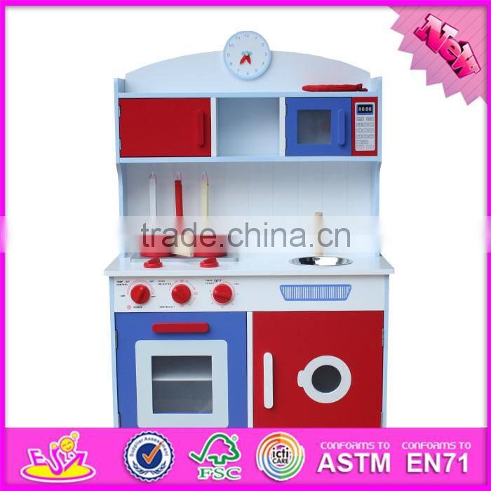 2016 new design preschool toy wooden children play kitchen sets W10C244